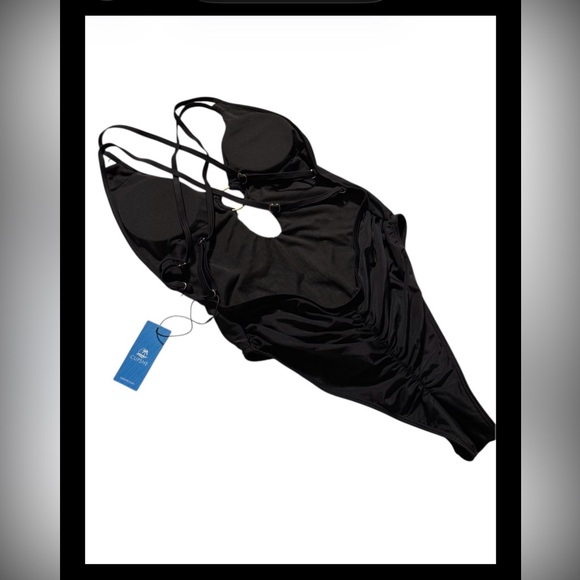 CUPSHE Black Keyhole Cutout One-Piece Swimsuit | Size M | NWT ✨Vacation Time🏝️💕 - Picture 5 of 5